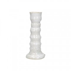 CANDLE HOLDER HARA CLAY WHITE 